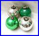 4-Pcs-Original-Vintage-Green-Silver-Glass-Christmas-Kugel-Ornament-Germany-01-sgss