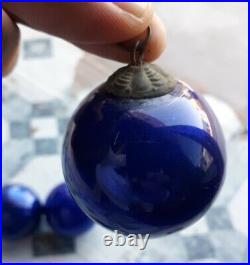4 Pcs Vintage Original Shiny Brite Glass Christmas Ornament Ball Bell Teardrop