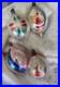 4-Vintage-Handpainted-SANTA-FLOWER-Lg-Lemon-Teardrop-Christmas-Ornaments-Poland-01-ot
