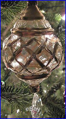 41 Neiman Marcus Glass, Gold Hand-blown German Ornaments, Christmas