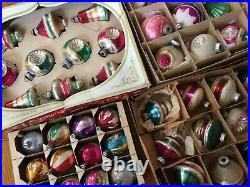 46 Vtg Shiny Brite/Poland/ Assorted Lot Mercury Glass Christmas Ornaments UFO