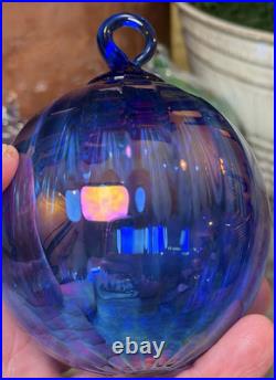 5 Blown Art Glass Christmas Tree Ornaments Decorations Glass Eye Studios +