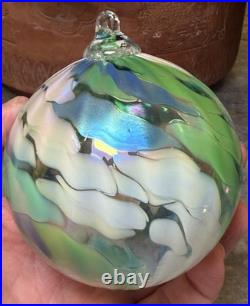 5 Blown Art Glass Christmas Tree Ornaments Decorations Glass Eye Studios +