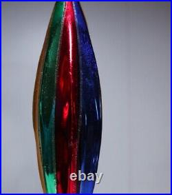 5 Multicolor Made in Poland Mercury Glass Icicles Christmas Ornaments in Box