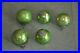5-Pc-Vintage-1-5-Green-Glass-Original-Heavy-Kugel-Christmas-Ornament-Germany-01-eh