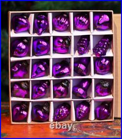 50 Piece Purple Christmas Tree Ornaments Glass, Christmas Tree Decorations Item