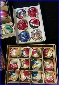 50 Vintage 40's & 50's Christmas Glass Ornaments Mixed Lot from my family