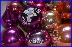 50 Vintage Rainbow Mercury Glass Christmas Ornaments, 1950s Christmas Decoration