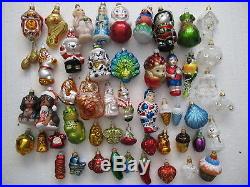 50 pcs lot # 1 Christmas ornaments glass hand painted UKRAINE 2 6.5