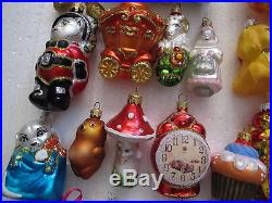50 pcs lot # 3 Christmas ornaments glass hand painted UKRAINE 2 6.5