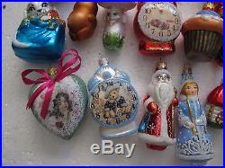 50 pcs lot # 3 Christmas ornaments glass hand painted UKRAINE 2 6.5