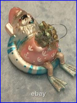 58 VTG Handblown Glass Christmas Ornaments Fish Seashell Radko Adler OWC Stanley