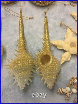 58 VTG Handblown Glass Christmas Ornaments Fish Seashell Radko Adler OWC Stanley