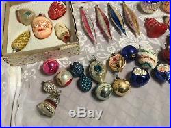 58 Vintage Christmas Ornaments West Germany Poland Czech Indent Icicle Painted