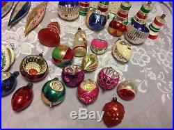 58 Vintage Christmas Ornaments West Germany Poland Czech Indent Icicle Painted