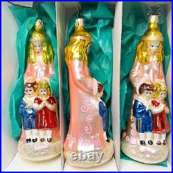 6 Old World Christmas Ornament Guardian Angels Germany Inge Glass withOriginal Box