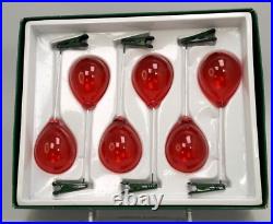 6 Vintage Faroy Handblown Glass Clip on Balloon Christmas Ornament Pennywise IT