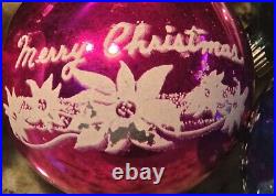 6 Vintage Shiny Brite USA Glass Merry Christmas Ornament, Wise Men, Stars 6 Vintage Shiny Brite USA Glass Merry Christmas Ornament, Wise Men, Stars
