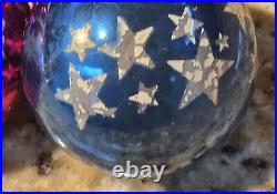 6 Vintage Shiny Brite USA Glass Merry Christmas Ornament, Wise Men, Stars 6 Vintage Shiny Brite USA Glass Merry Christmas Ornament, Wise Men, Stars