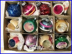 60 vintage mercury glass Christmas ornaments Shiny Brite Poland, Santa Land