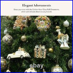 6PCS Glass Christmas Ball Ornaments, Golden Hour Holiday Tree Decorations