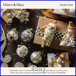 6PCS Glass Christmas Ball Ornaments, Golden Hour Holiday Tree Decorations