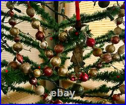 7'-5 German Antique Christmas tree glass Garland ornament Large Bead some 1