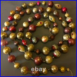 7'-5 German Antique Christmas tree glass Garland ornament Large Bead some 1