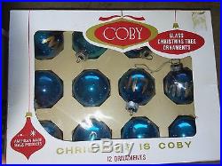 7 Boxes Vintage Glass Shiny Brite & Cory Christmas Tree Ornaments Free Shipping