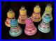 7-Vintage-Mica-Striped-Mini-Glass-Bell-Christmas-Ornament-Shiny-Brite-No-Box-01-ix