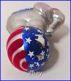7 vtg Blown Glass PATRIOTIC Christmas Ornament Elephant Donkey LIBERTY Hat RADKO