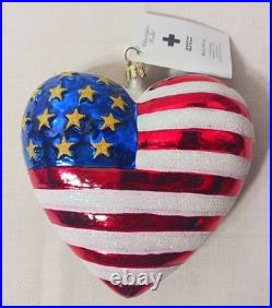 7 vtg Blown Glass PATRIOTIC Christmas Ornament Elephant Donkey LIBERTY Hat RADKO