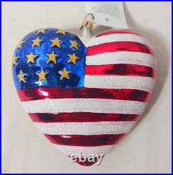 7 vtg Blown Glass PATRIOTIC Christmas Ornament Elephant Donkey LIBERTY Hat RADKO