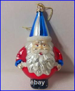 7 vtg Blown Glass PATRIOTIC Christmas Ornament Elephant Donkey LIBERTY Hat RADKO