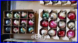 71 Vintage Christmas XMAS Lot Glass Ornaments Shiny Brite Balls withboxes + more