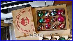 71 Vintage Christmas XMAS Lot Glass Ornaments Shiny Brite Balls withboxes + more