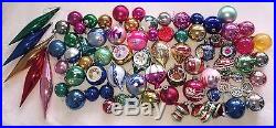 72 Vtg Glass Ornaments Christmas Tree Mercury Indent Fantasia Germany