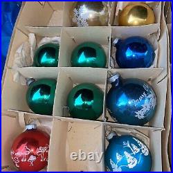 85 Blown Glass Indent Tear Drop Mercury Ornaments Polish Glass Shiny Brite