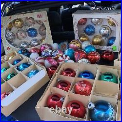 85 Blown Glass Indent Tear Drop Mercury Ornaments Polish Glass Shiny Brite