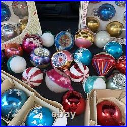 85 Blown Glass Indent Tear Drop Mercury Ornaments Polish Glass Shiny Brite