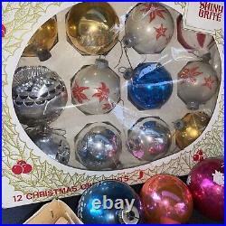 85 Blown Glass Indent Tear Drop Mercury Ornaments Polish Glass Shiny Brite