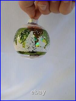 9 Vintage multi color Christmas Shiny Bright Mercury Glass Ornaments