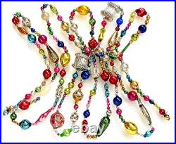 ALL VINTAGE & Antique 10 Feet! Mercury Glass Xmas BIG BEAD Garland Ornament 120 ALL VINTAGE & Antique 10 Feet! Mercury Glass Xmas BIG BEAD Garland Ornament 120