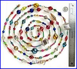 ALL VINTAGE & Antique 10 Feet! Mercury Glass Xmas BIG BEAD Garland Ornament 120 ALL VINTAGE & Antique 10 Feet! Mercury Glass Xmas BIG BEAD Garland Ornament 120