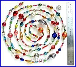 ALL VINTAGE & Antique 10 Feet! Mercury Glass Xmas BIG BEAD Garland Ornament 120 ALL VINTAGE & Antique 10 Feet! Mercury Glass Xmas BIG BEAD Garland Ornament 120