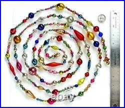 ALL VINTAGE & Antique 10 Feet! Mercury Glass Xmas BIG BEAD Garland Ornament 120 ALL VINTAGE & Antique 10 Feet! Mercury Glass Xmas BIG BEAD Garland Ornament 120