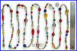 ALL VINTAGE & Antique 10 Feet! Mercury Glass Xmas BIG BEAD Garland Ornament 120 ALL VINTAGE & Antique 10 Feet! Mercury Glass Xmas BIG BEAD Garland Ornament 120