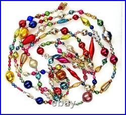 ALL VINTAGE & Antique 10 Feet! Mercury Glass Xmas BIG BEAD Garland Ornament 120 ALL VINTAGE & Antique 10 Feet! Mercury Glass Xmas BIG BEAD Garland Ornament 120