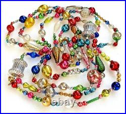 ALL VINTAGE & Antique 10 Feet! Mercury Glass Xmas BIG BEAD Garland Ornament 120 ALL VINTAGE & Antique 10 Feet! Mercury Glass Xmas BIG BEAD Garland Ornament 120