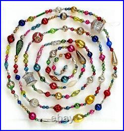 ALL VINTAGE & Antique 10 Feet! Mercury Glass Xmas BIG BEAD Garland Ornament 120 ALL VINTAGE & Antique 10 Feet! Mercury Glass Xmas BIG BEAD Garland Ornament 120